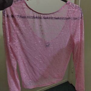 Chic Pink Lace Top